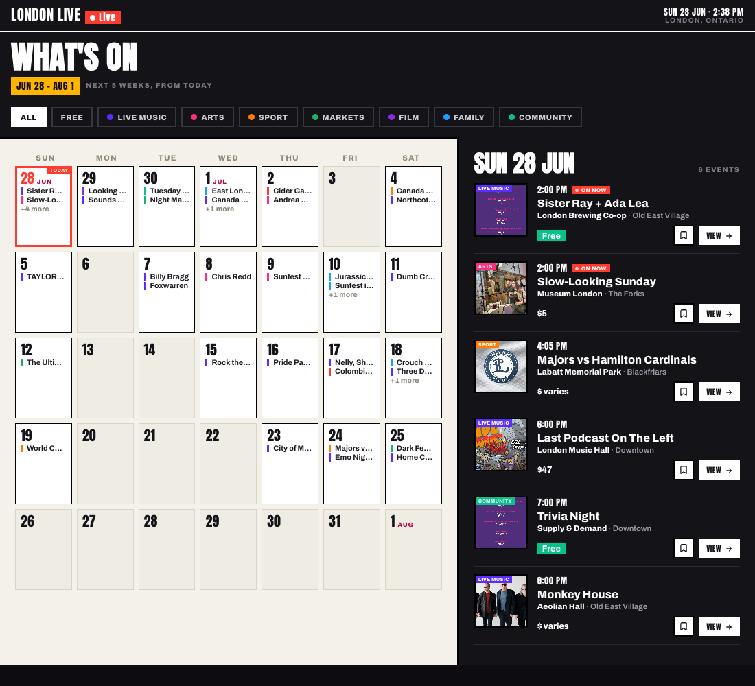 5-week grid desktop